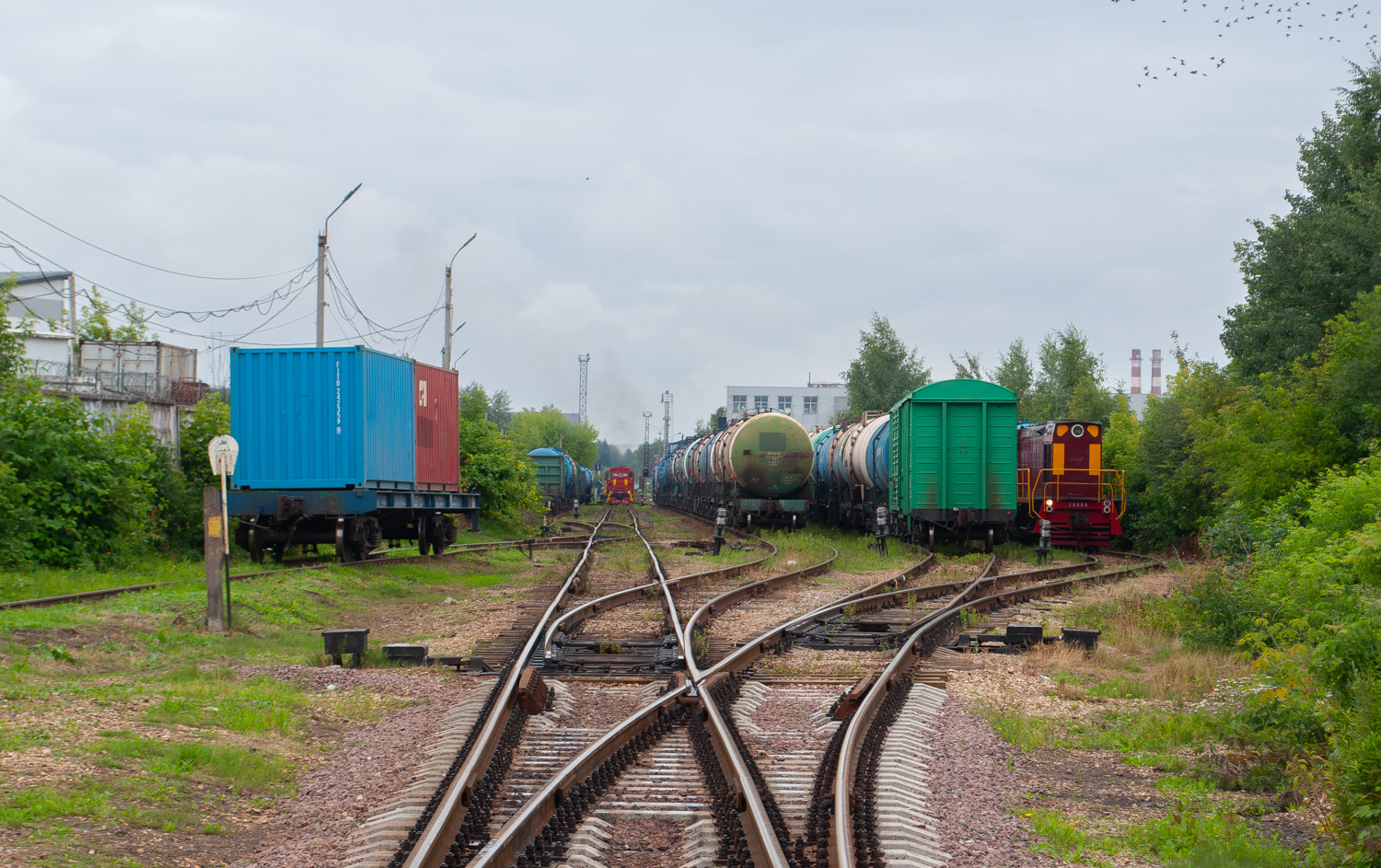 Подъездные пути; ТГМ4Б-0001; ТГМ6Д-39024